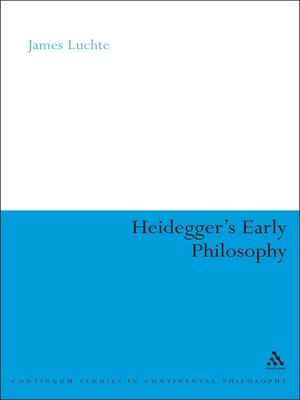 cover image of Heidegger's Early Philosophy